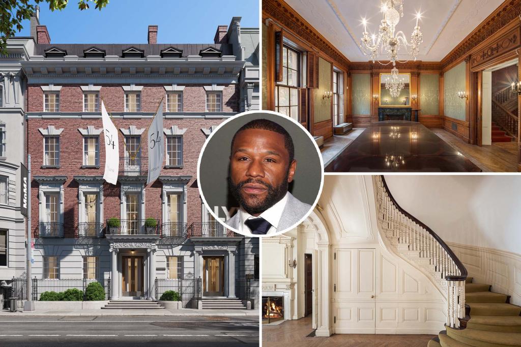 Exclusive | Floyd Mayweather Jr. continues his NYC house hunt by checking out this cheery Gilded Age mansion asking $49.5 million