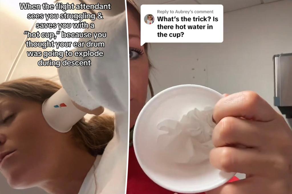 Flight passenger goes viral for revealing how crew member 'saved' her with 'hot cup' to relieve 'plane ear'