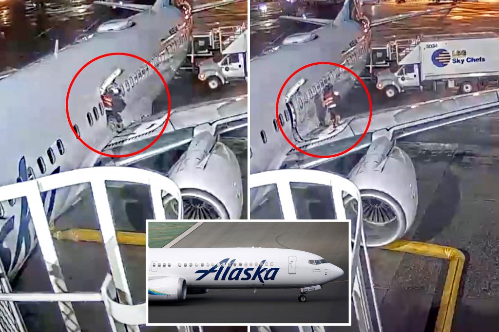 New video shows 'distressed' Alaska Airlines passenger walking on wing of plane after opening emergency exit