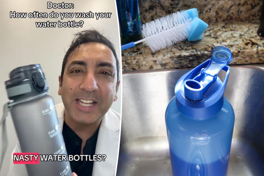 This is how often you should wash your water bottle - the doctor says it's actually not every day