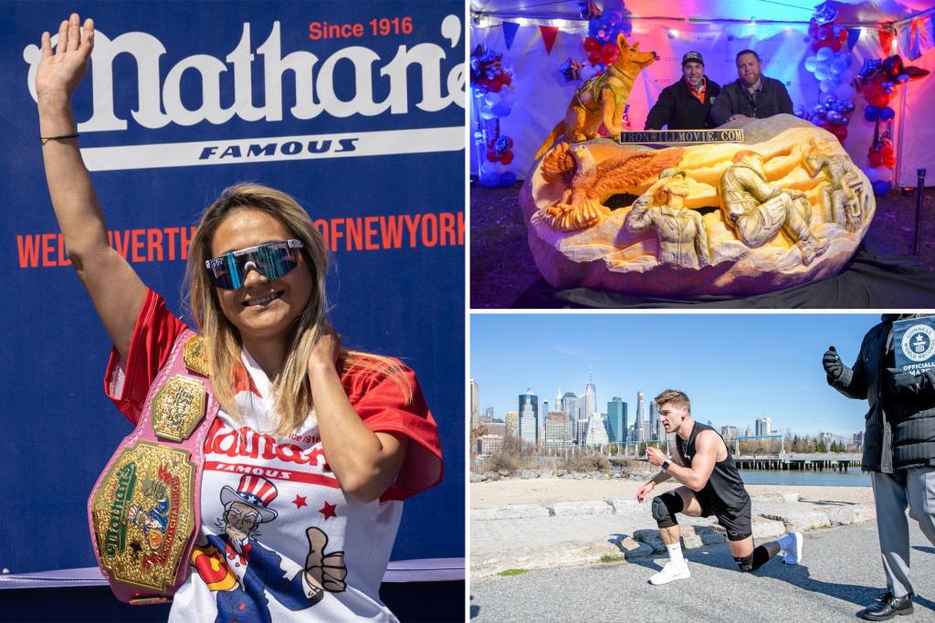 Exclusive | New Yorkers take spots in 2025 Guinness Book of World Records for eating hot dogs, lunges and more