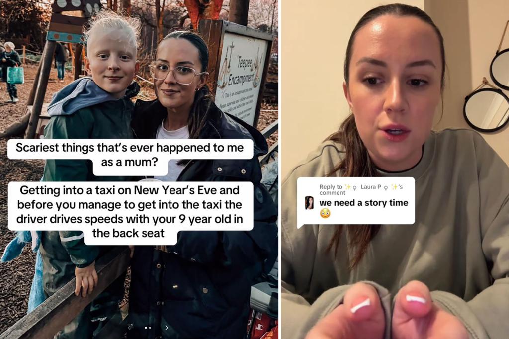 Mum sends out urgent warning to parents after a taxi speeds off with her young son in tow