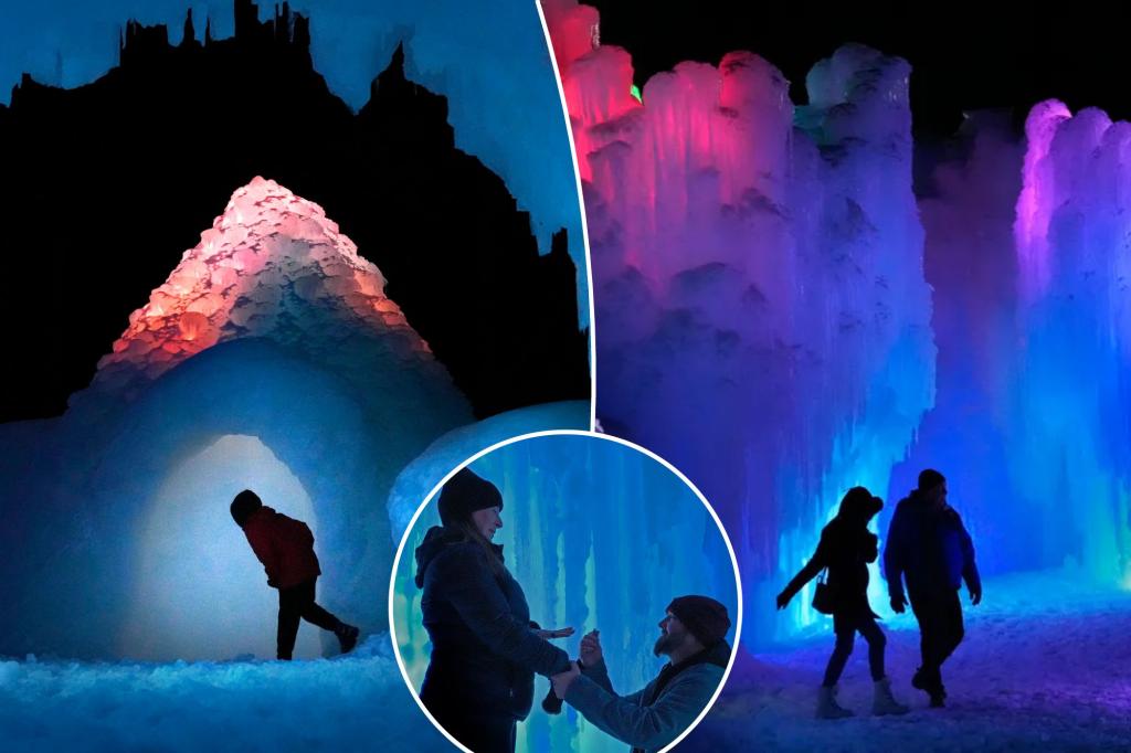 Dazzling ice castles draw tourists to New Hampshire, other states