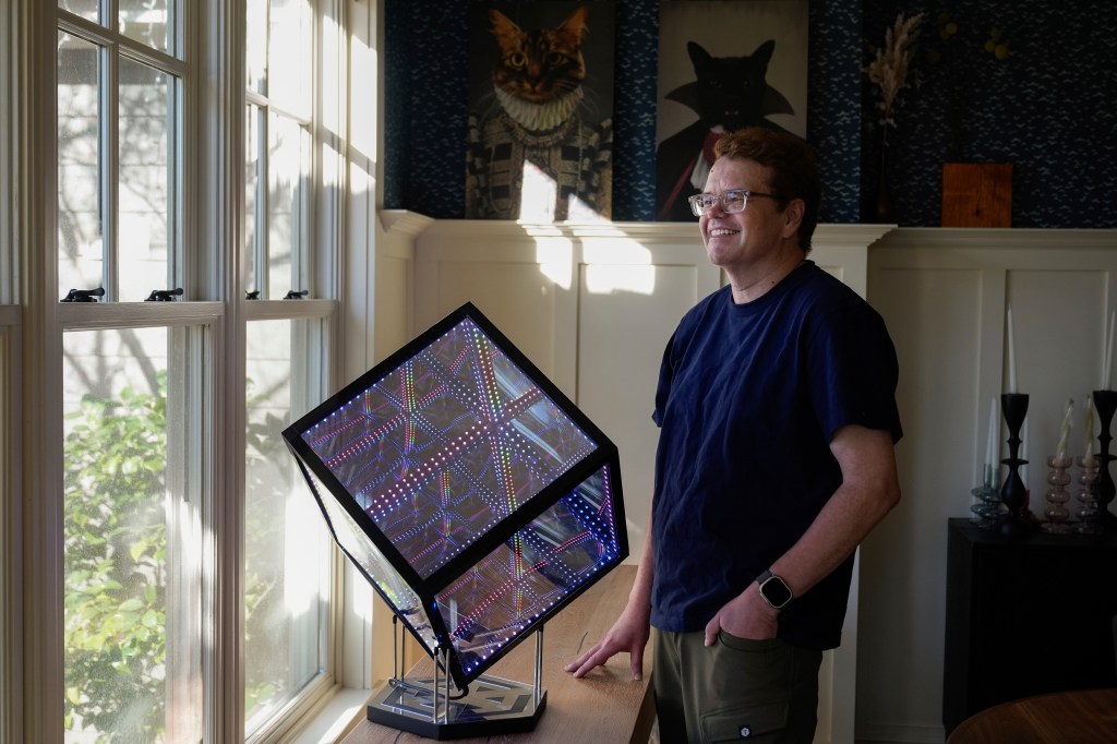 Tech entrepreneur Jeff Atwood is pictured at his home on Tuesday, Jan. 14, 2025, in Alameda, California.