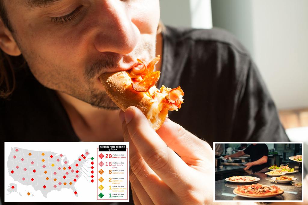 The most popular types of pizza in every state - as the average American poll finds, the order has not changed in years