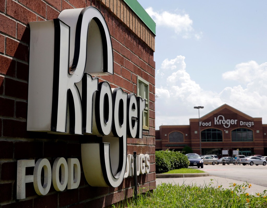 This June 17, 2014, file photo shows a Kroger store in Houston.