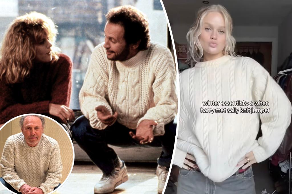 Billy Crydy's Cozy 'When Harry Met Sally' Sweater is the hottest dress of the fashion world-36 years after the release of Rom-com