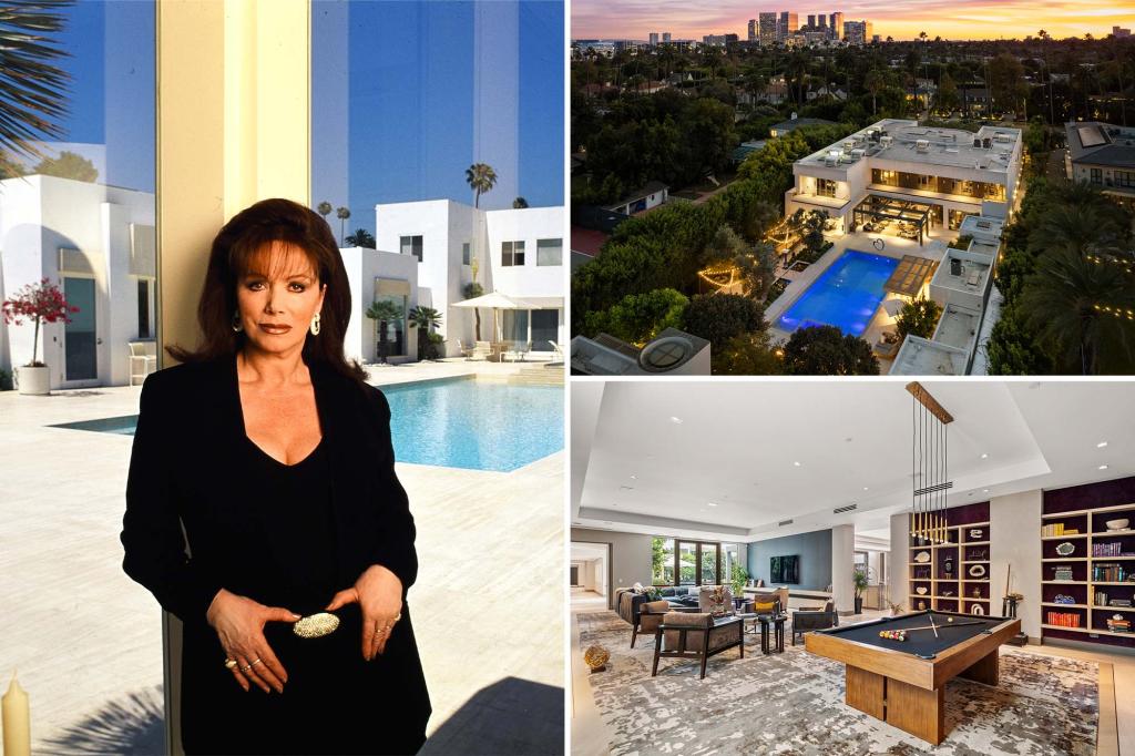 Beverly Hills Mansion built for late Novelist Jackie Collins Lists for a startling $ 66 million