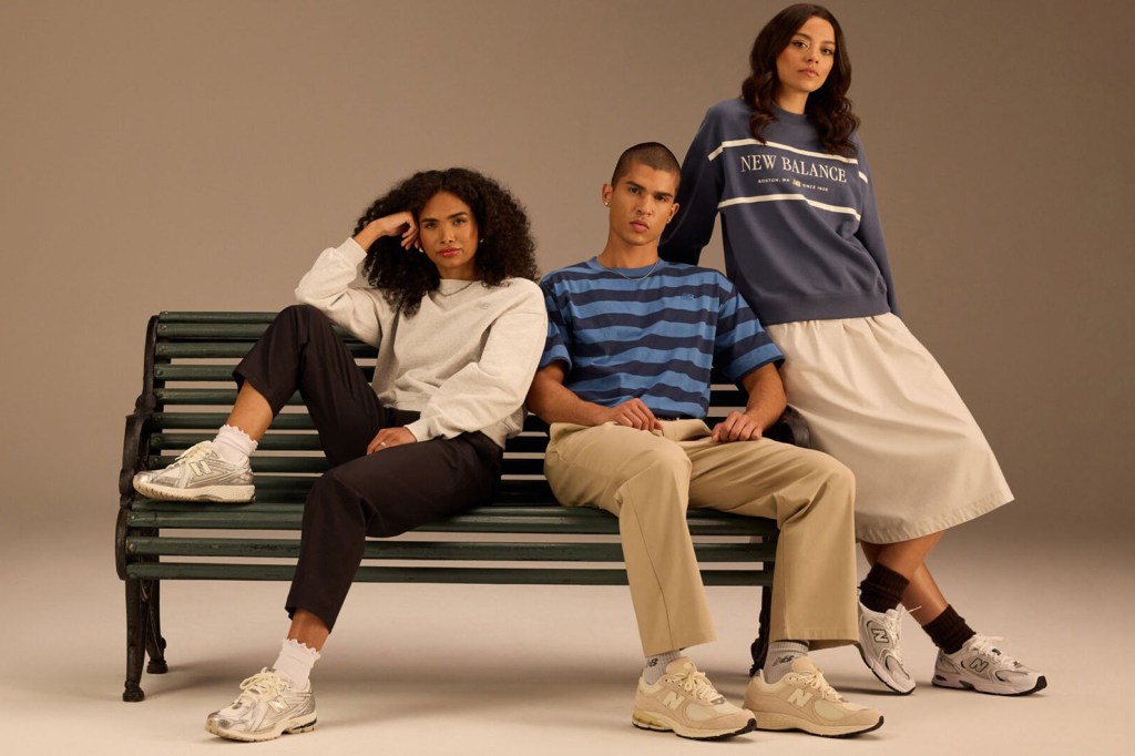 Photographs presenting models in New Balance