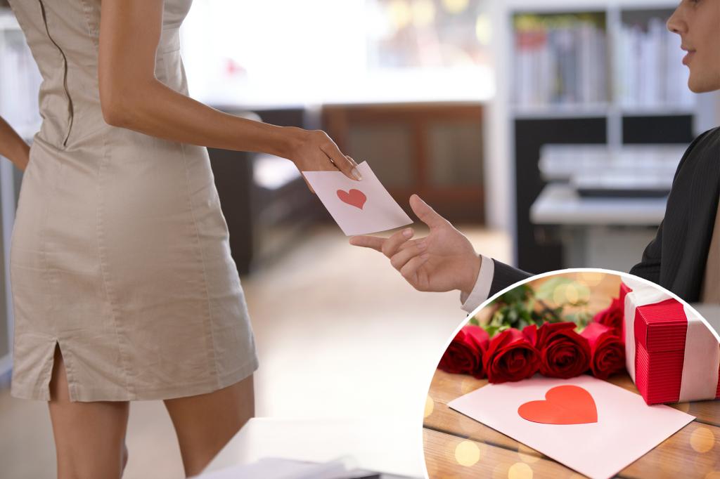 Valentine's' Woman's Woman 'Cards' Woman Spark Hot Debate regarding the appropriateness of relationships in the workplace