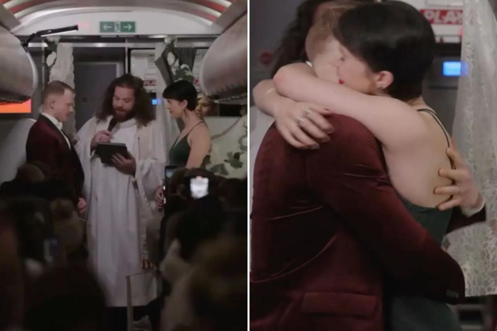 Love is in the air while the flight pair marries 30,000 meters - with 200 passengers as 'guests': 'Pretty Crazy'