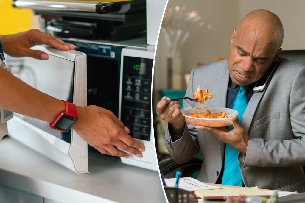 Hidden health risk that intercepted in your office microwave - and what to do if you have to warm up there again