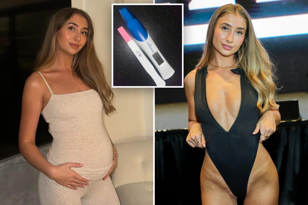 Porn star who cried after sleeping with 100 men within a day reveals the 'sick' notice of pregnancy