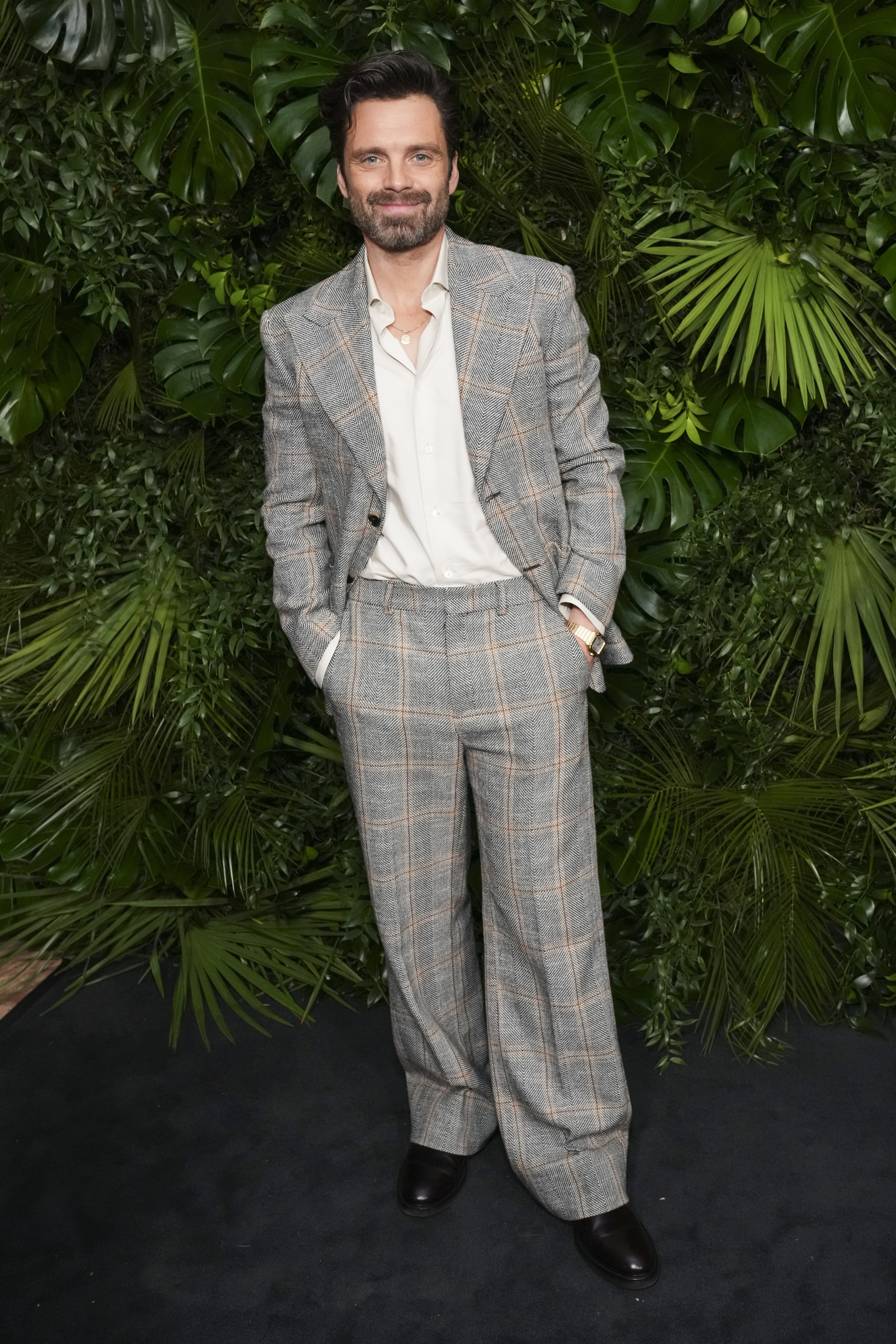 Sebastian Stan arrives at the 16th Annual Oscar of Chanel Awards Saturday, March 1, 2025, at Beverly Hills Hotel in Beverly Hills