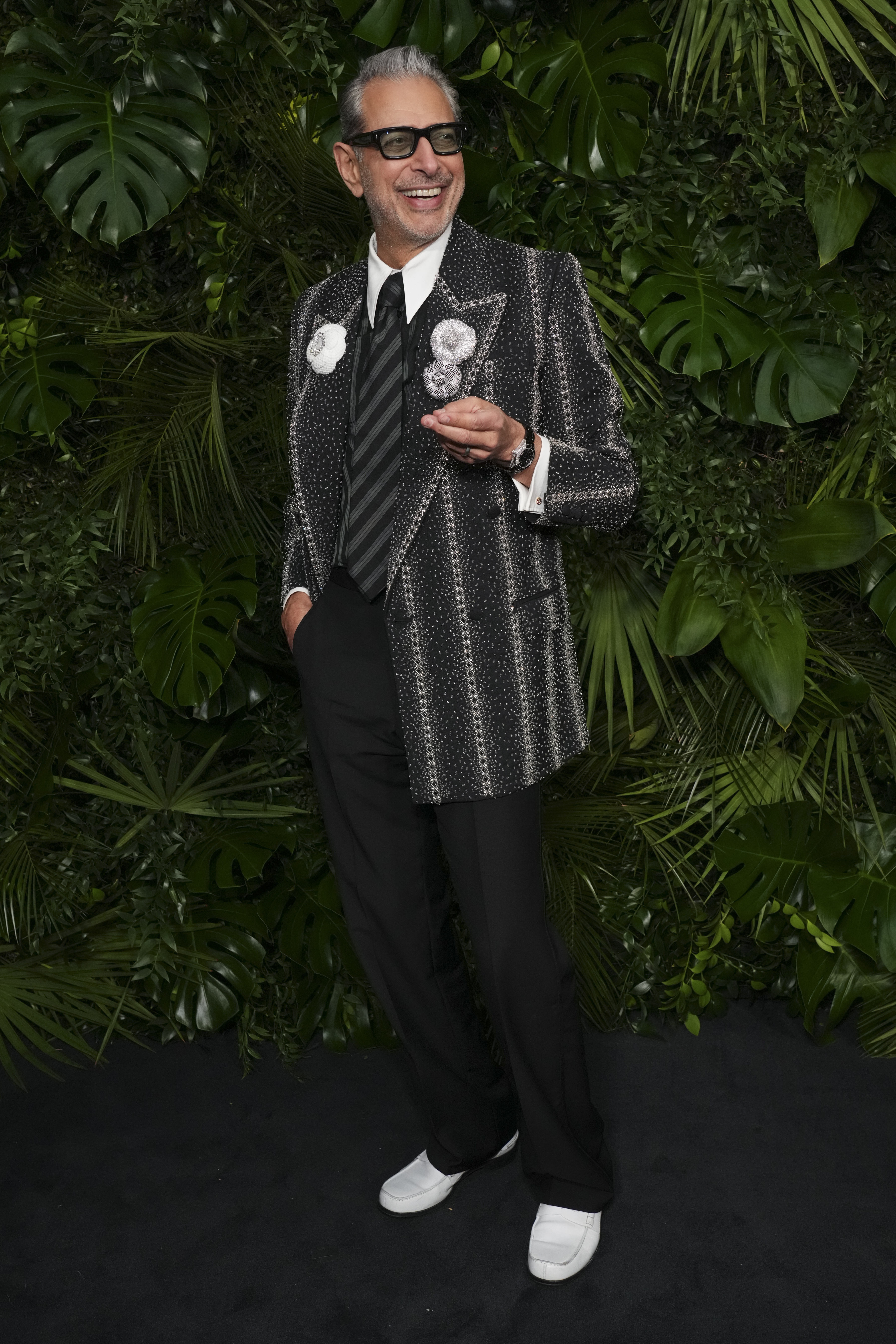 Jeff Goldblum arrives at the 16th Annual Oscar Dinner of Chanel on Saturday, March 1, 2025, at Beverly Hills Hotel in Beverly Hills