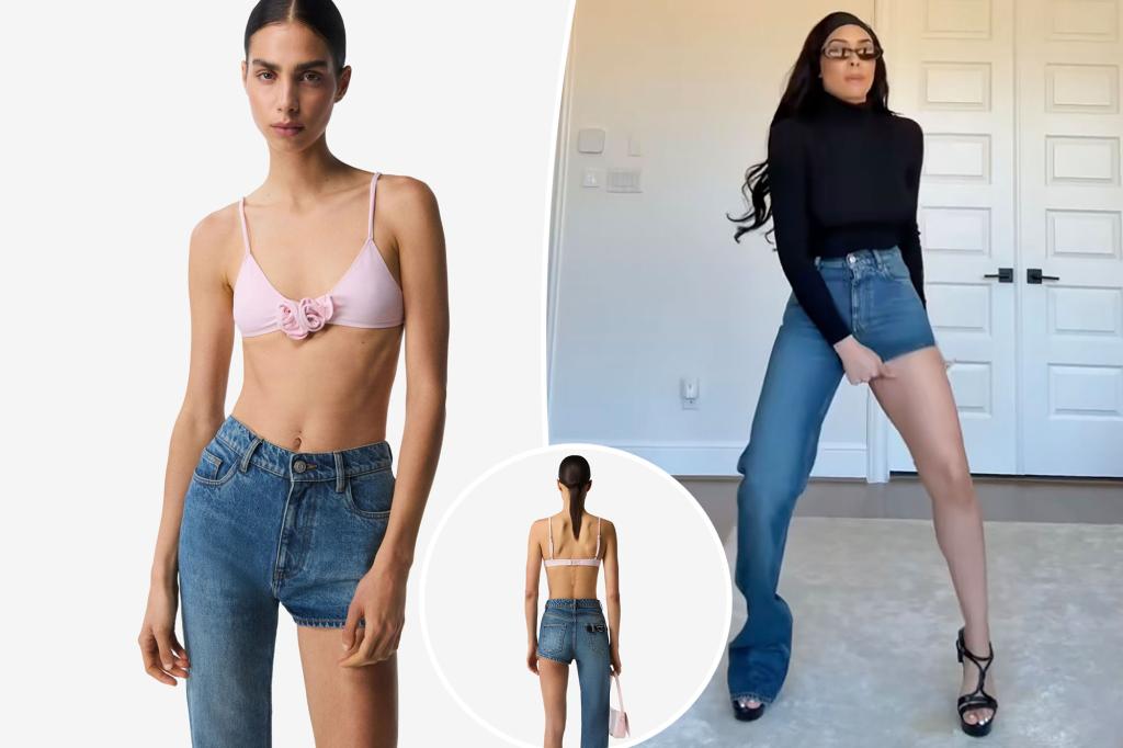 One-foot 'ultra-bizarre' jeans are selling online fashionists but are separated over $ 440 pants